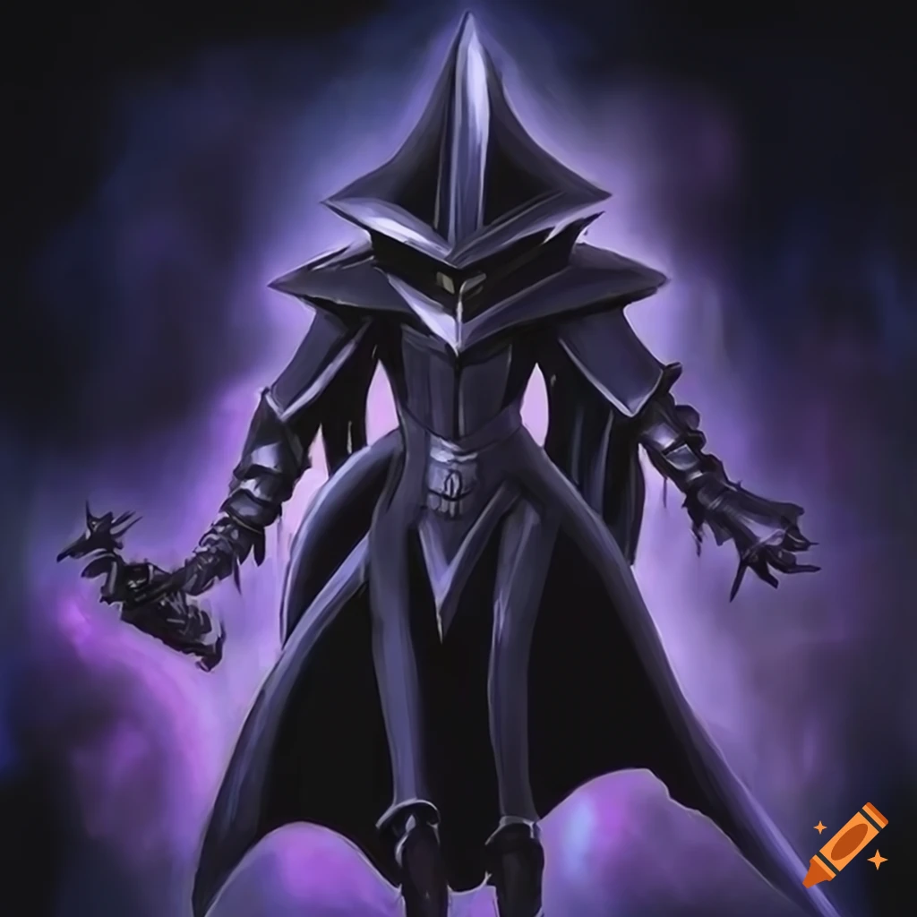 Dark Magician from Yu-Gi-Oh! in high quality matte painting on Craiyon