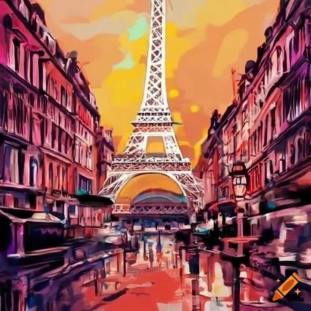 Paris cityscape on Craiyon