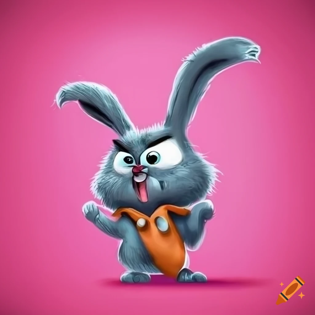 Image of an angry rabbit on Craiyon