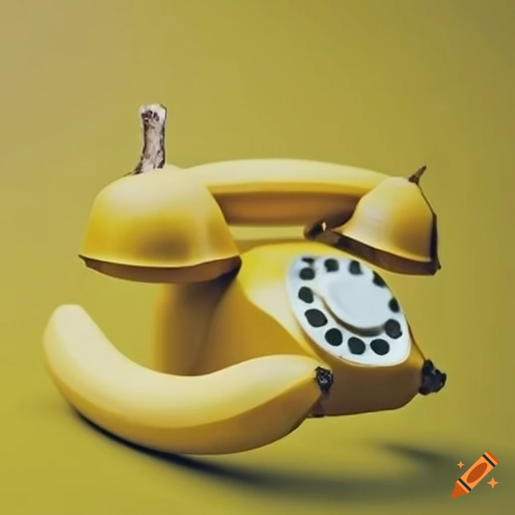 Yellow phone resembling a banana