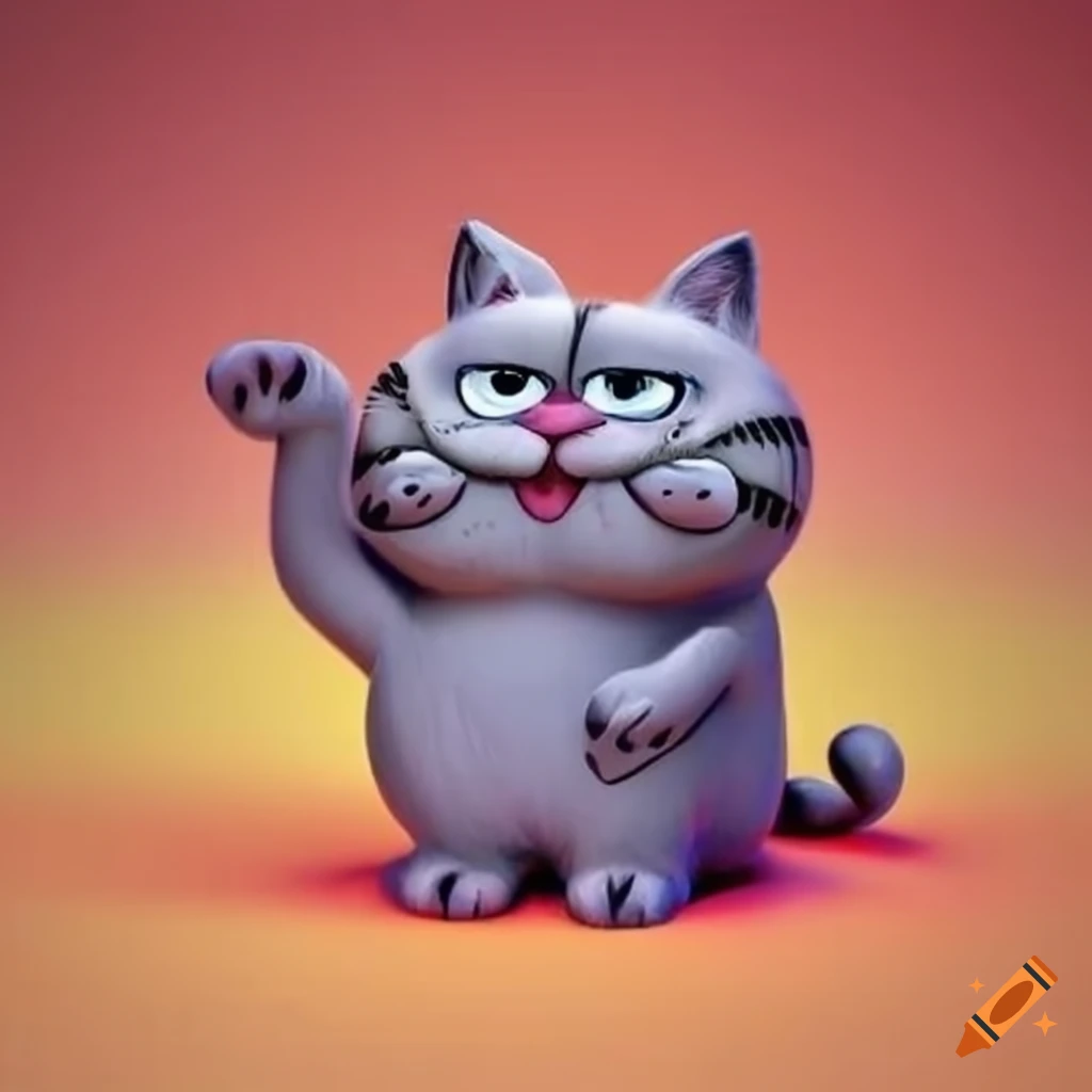 Nermal the grey cat from garfield by jim davis on Craiyon