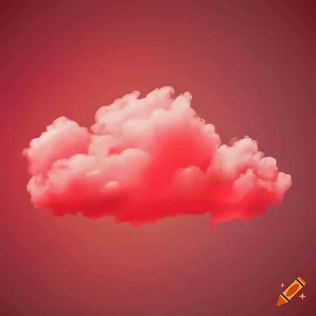 Red cloud computing concept