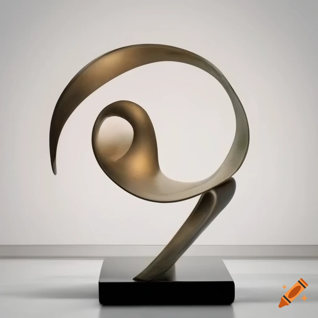 Art deco inspired abstract sculpture on table on Craiyon