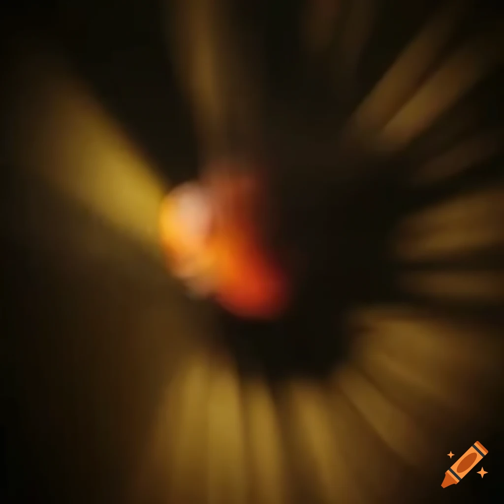 Butterfly in blurry motion with the Dark Side of the Sun