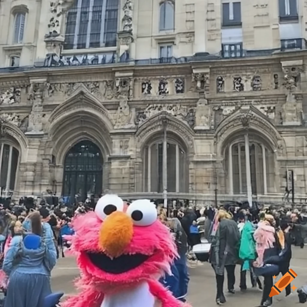 Story for Instagram, year 2017, elmo in Paris