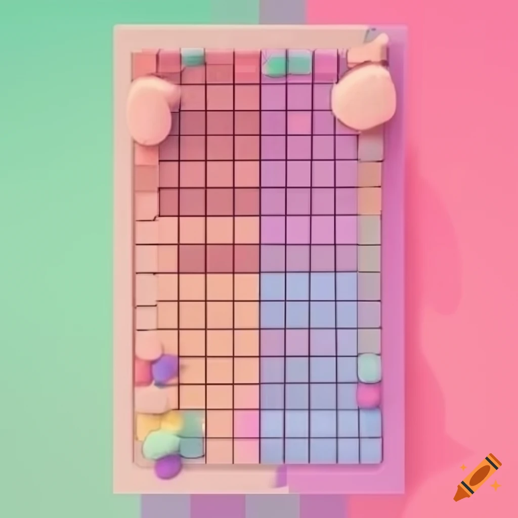 Cute pastel spreadsheet