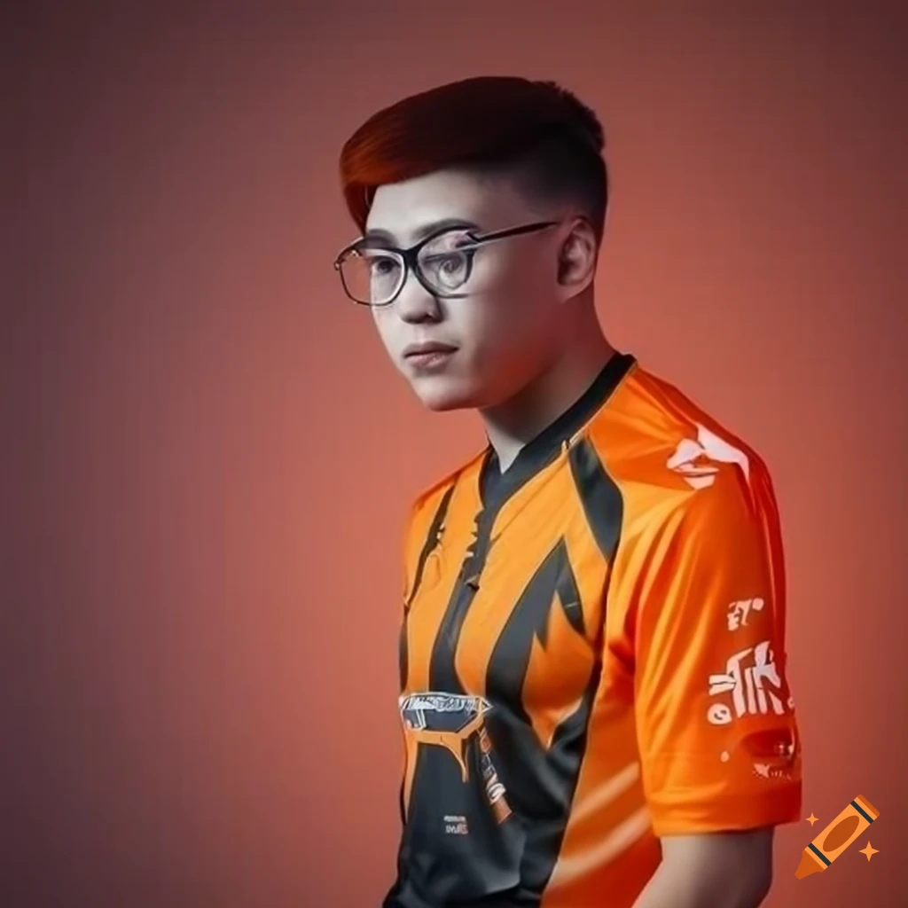 Esports orange jersey on Craiyon