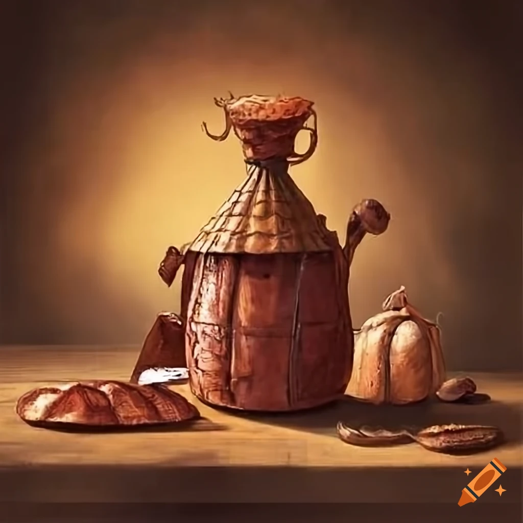 Medieval food goods on Craiyon