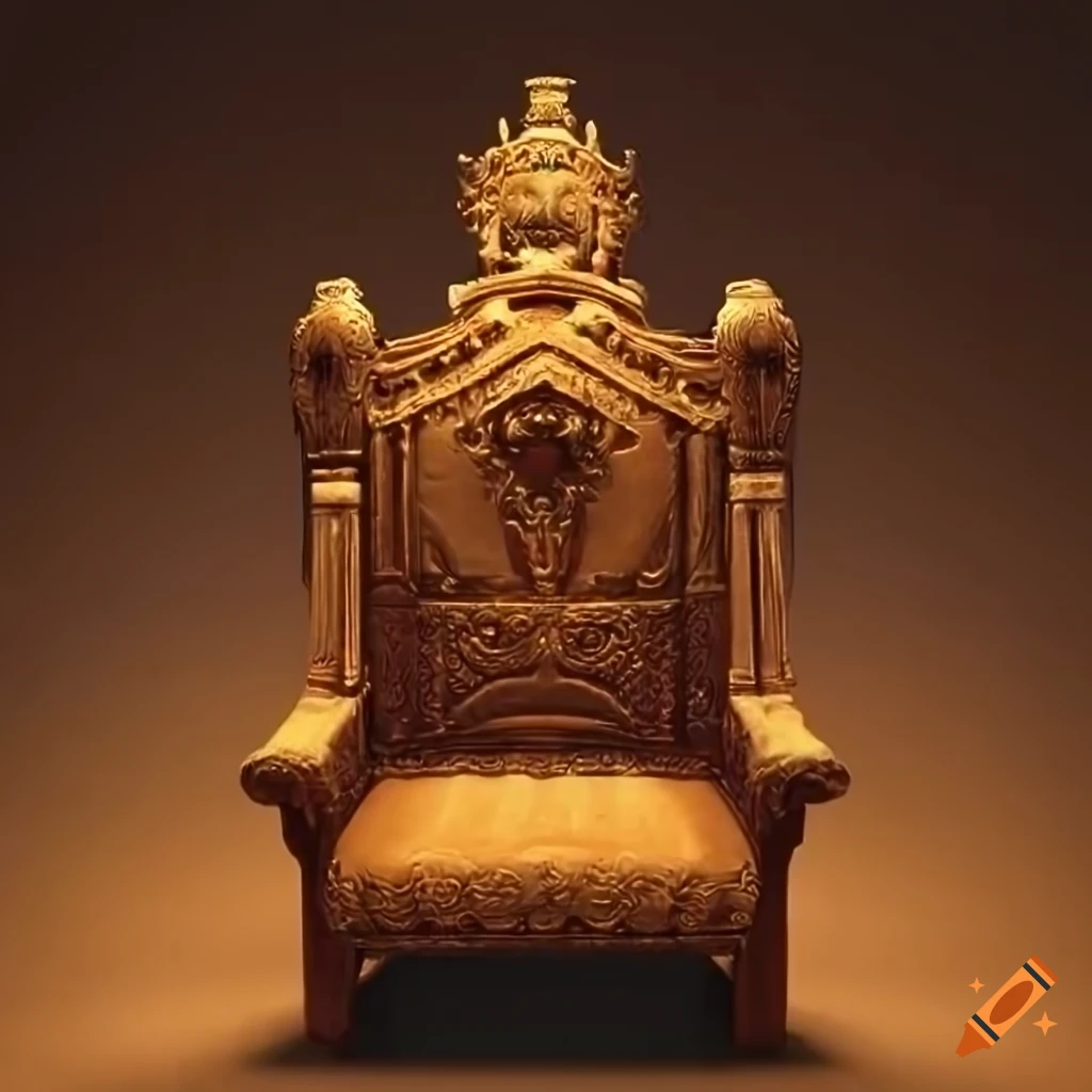 Ancient king chair on Craiyon