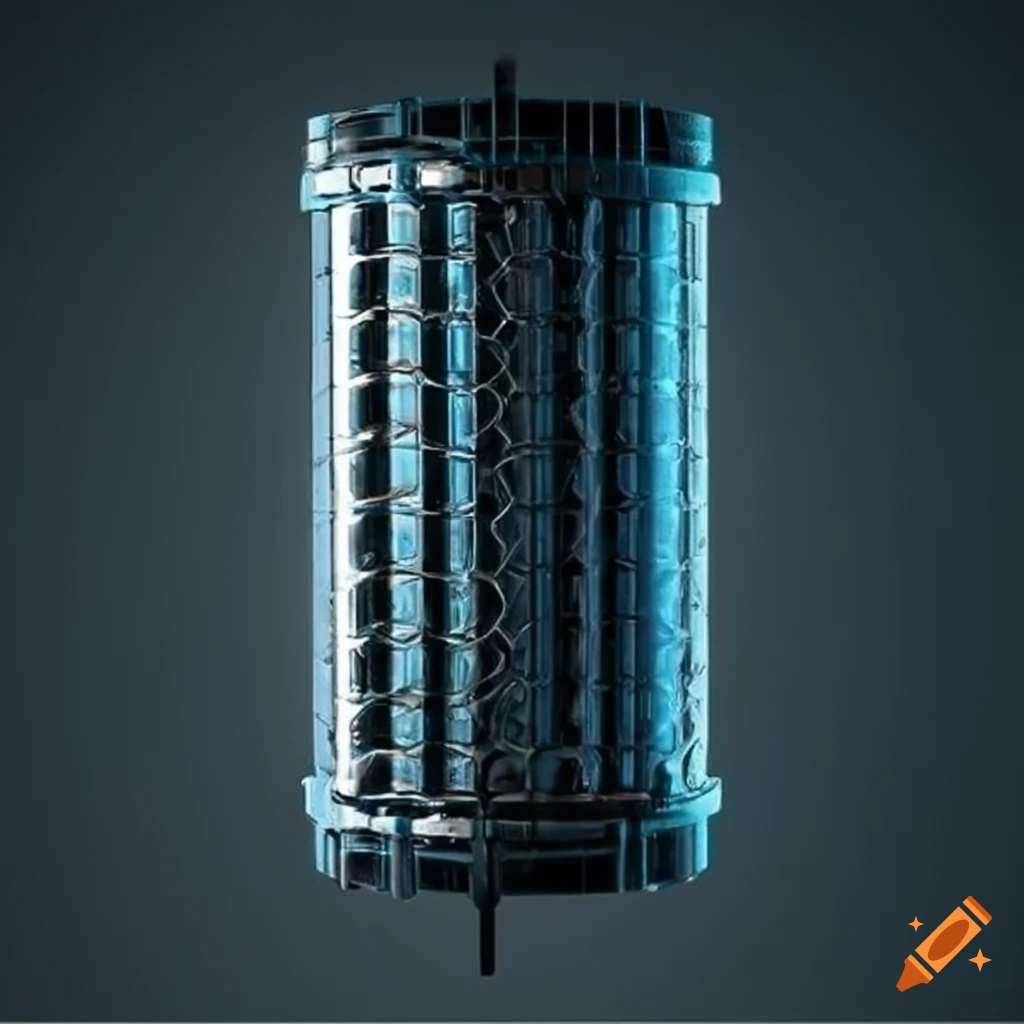 Futuristic metal tubing in a grid pattern