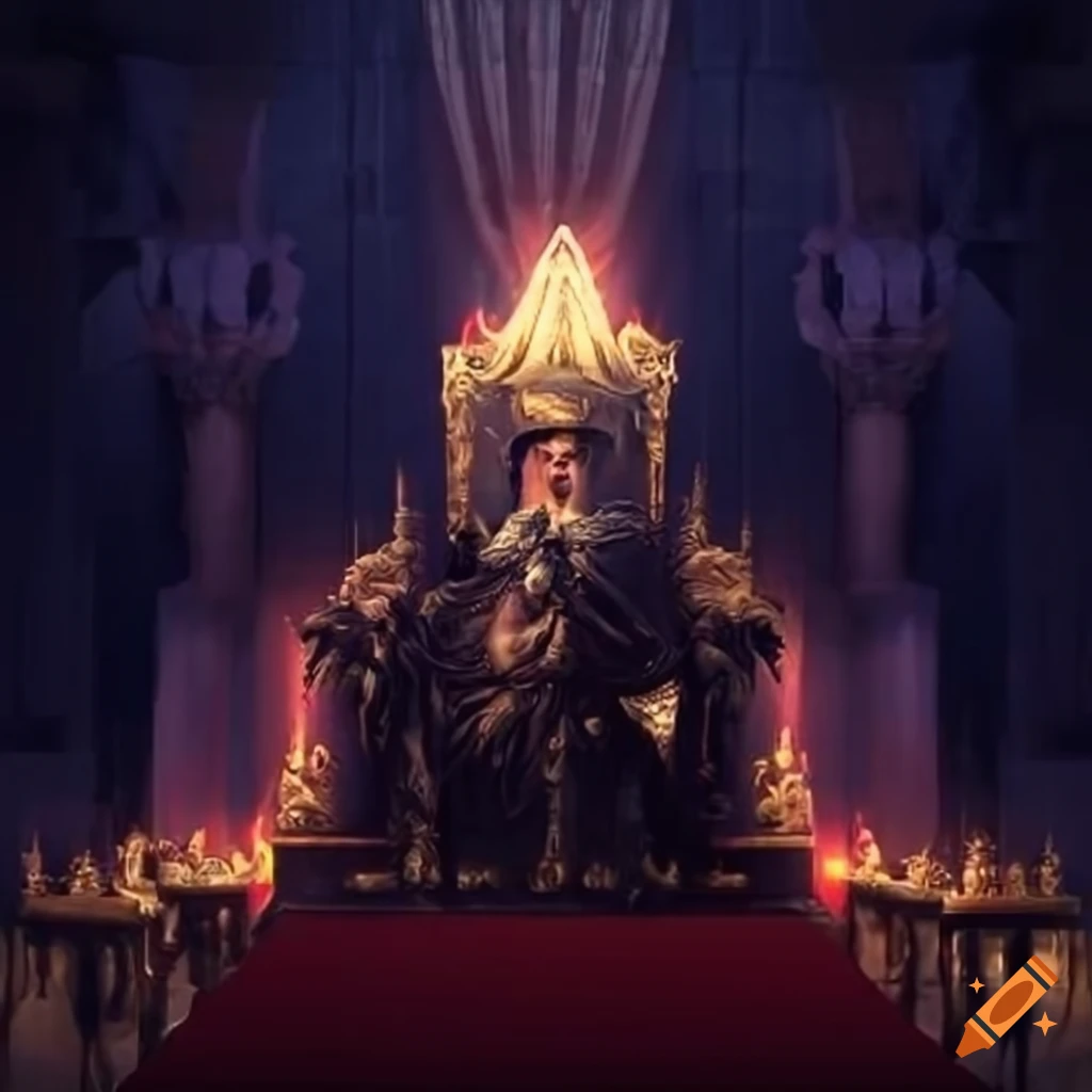 Andrew Jackson on a floating throne with people beneath, showing ...