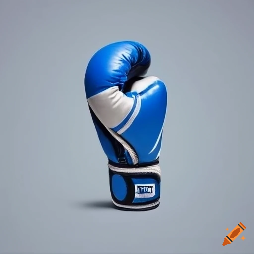 Blue and white boxing glove on Craiyon