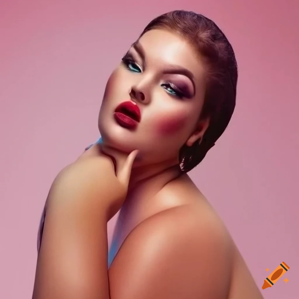 Fashion photoshoot with curvy model