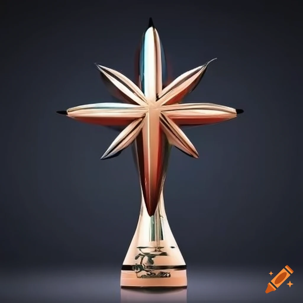National championship trophy in the shape of an asterisk