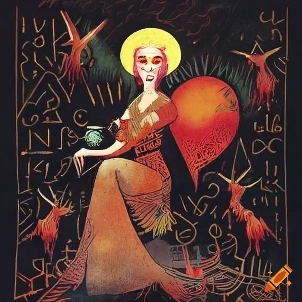 The Fool Tarot Card with combined styles of Remedios Varo, Peter ...