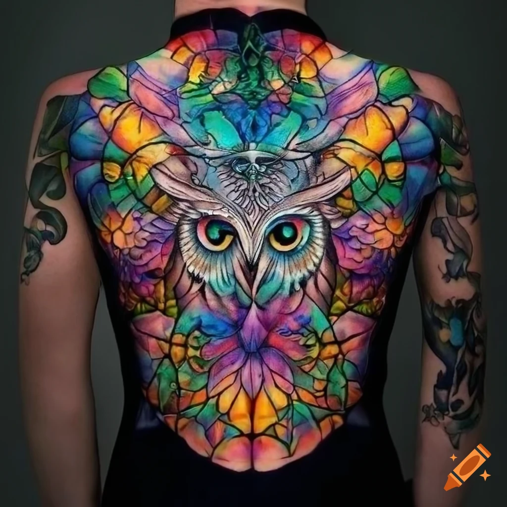 Mystic Owl & Moon Tattoo - Ace Tattoos