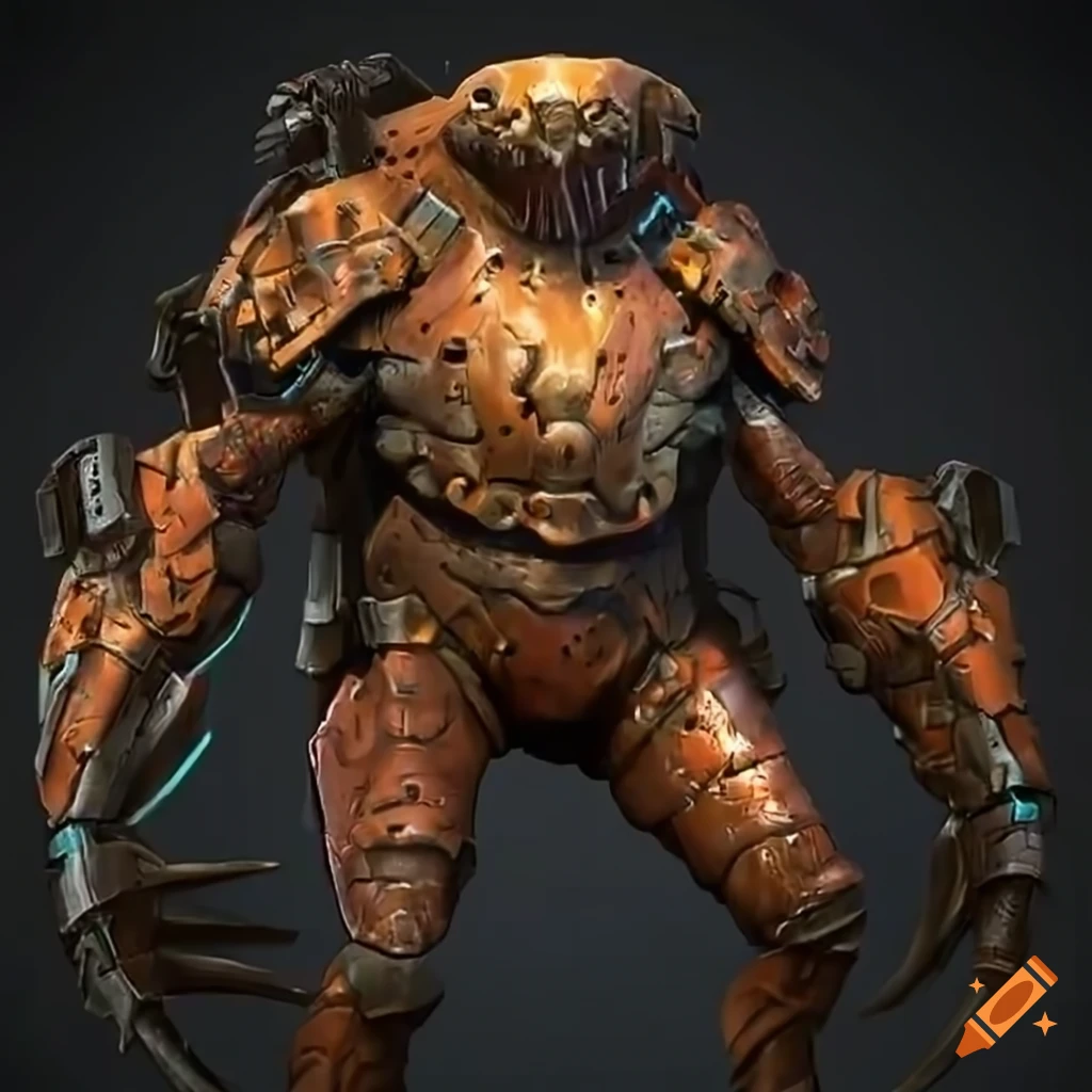 Armored Sci-Fi crab man warrior