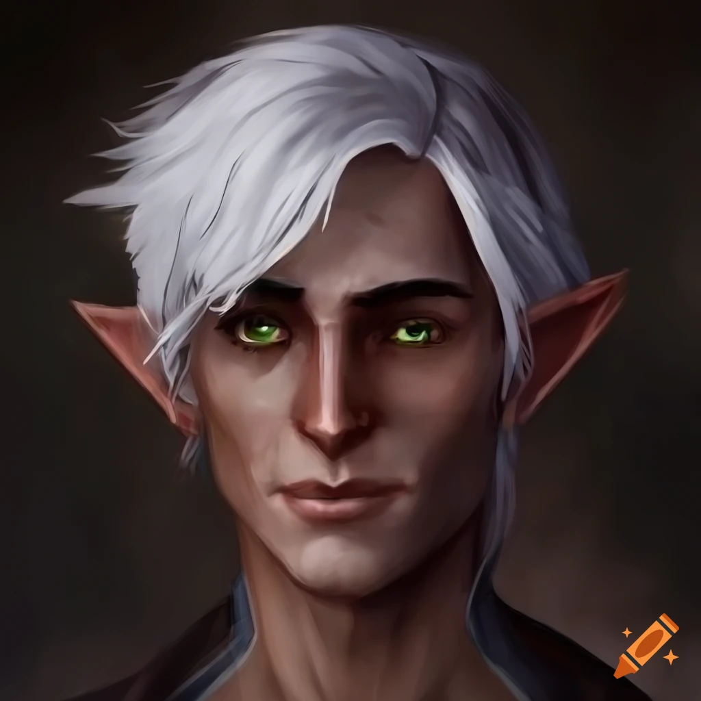 Close Up Of Handsome Fenris With Green Eyes From Dragon Age On Craiyon