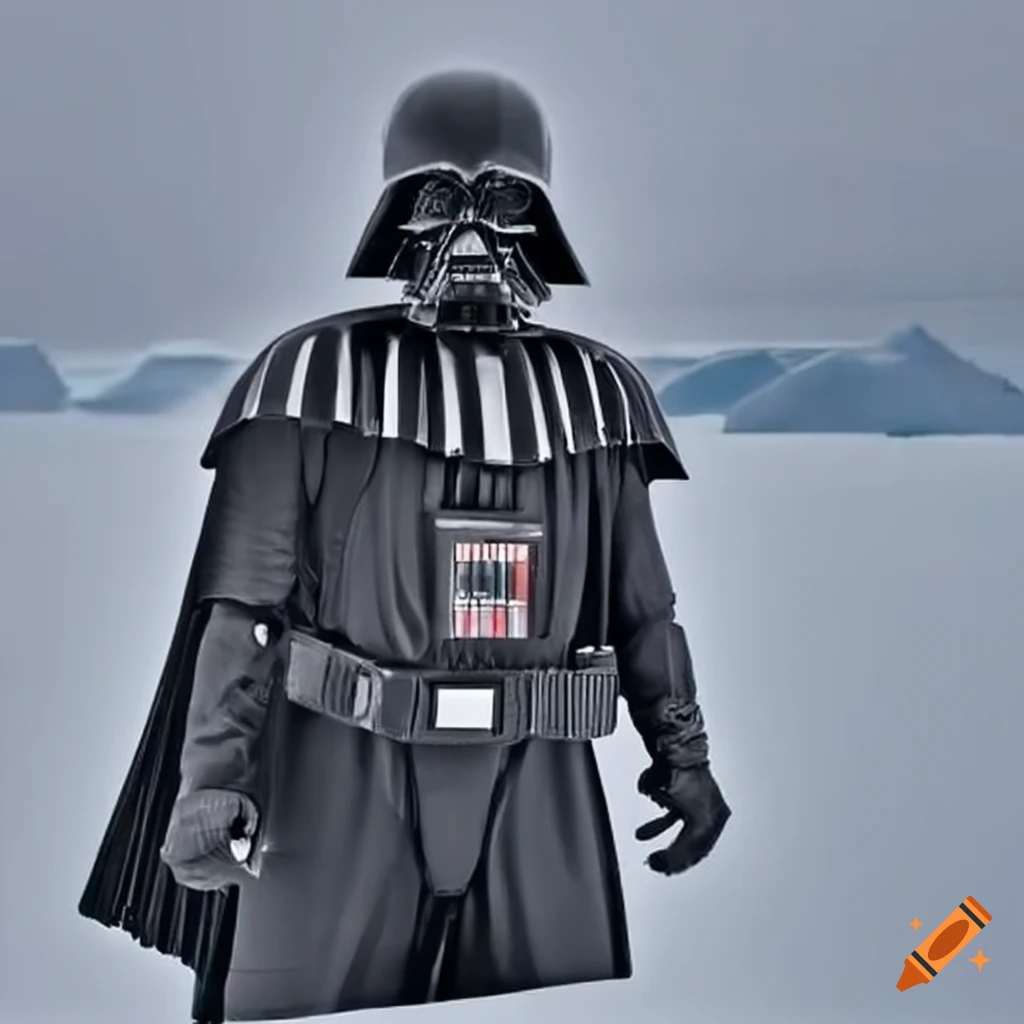 Darth vader using the force in antarctica on Craiyon