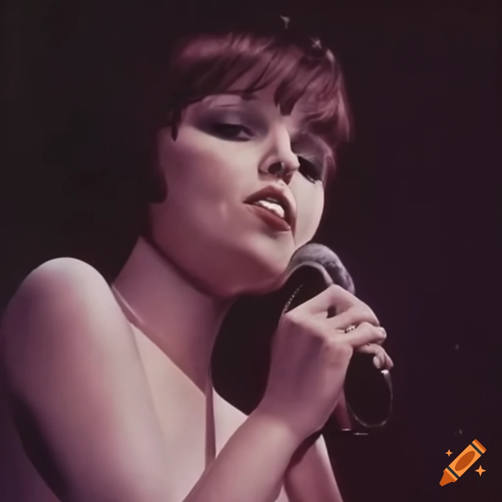 Hyper realistic photo of a young pat benatar performing on the ed ...