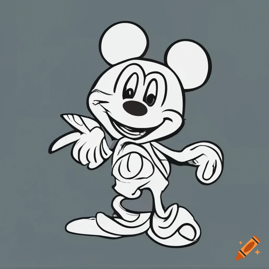 How to draw Mickey Mouse - Easy step-by-step drawing lessons for kids -  YouTube
