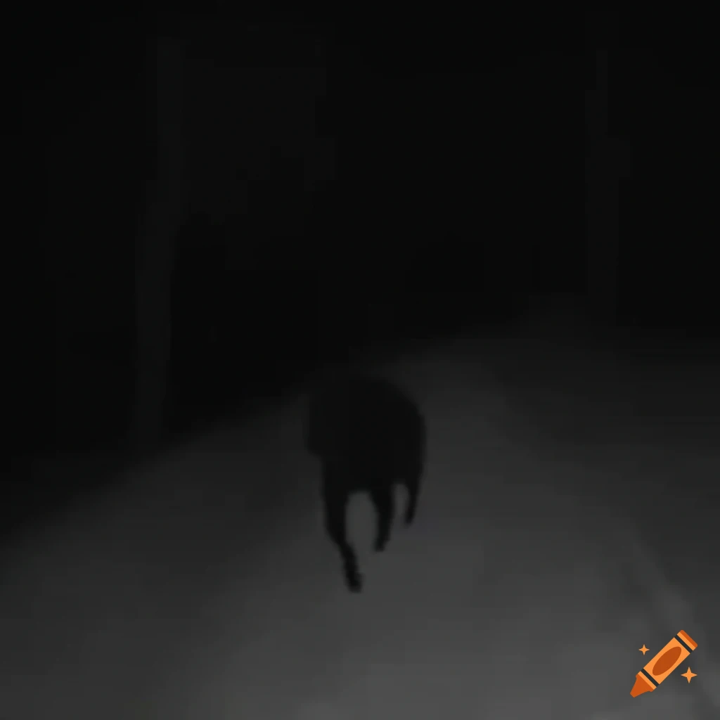 Black dog running at night on trailcam