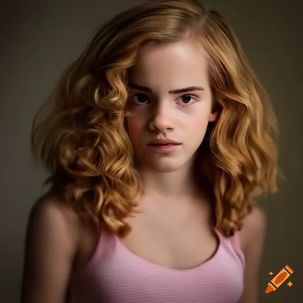 Hermione wearing pajamas with a sweet and alluring expression