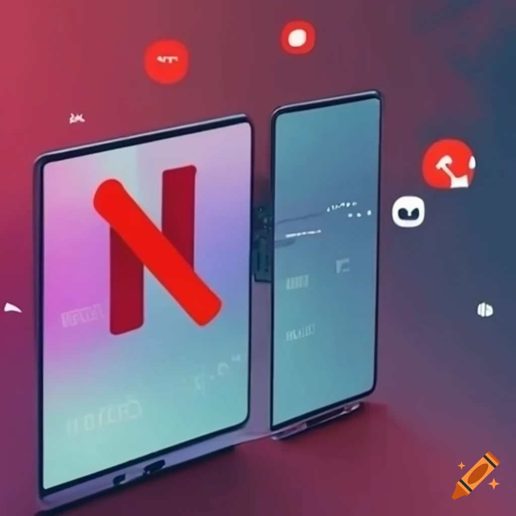 Netflix social media platform announcement on Craiyon