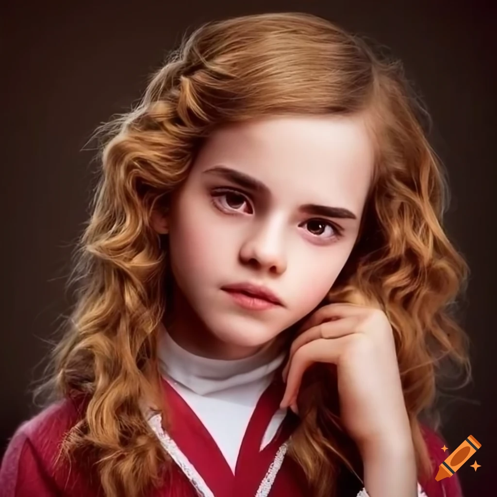 Hermione wearing pajamas with a sweet and alluring expression
