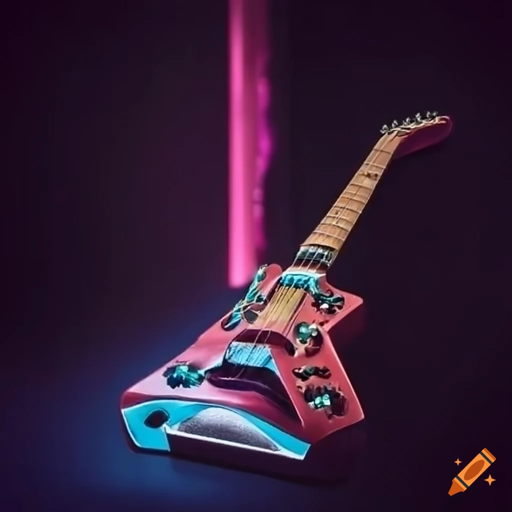 Shulk's Monado-themed electric guitar