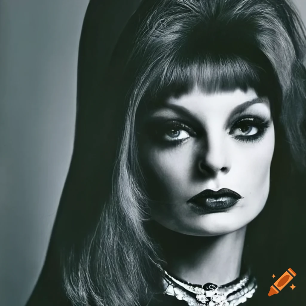 1960s Goth Jean Shrimpton On Craiyon