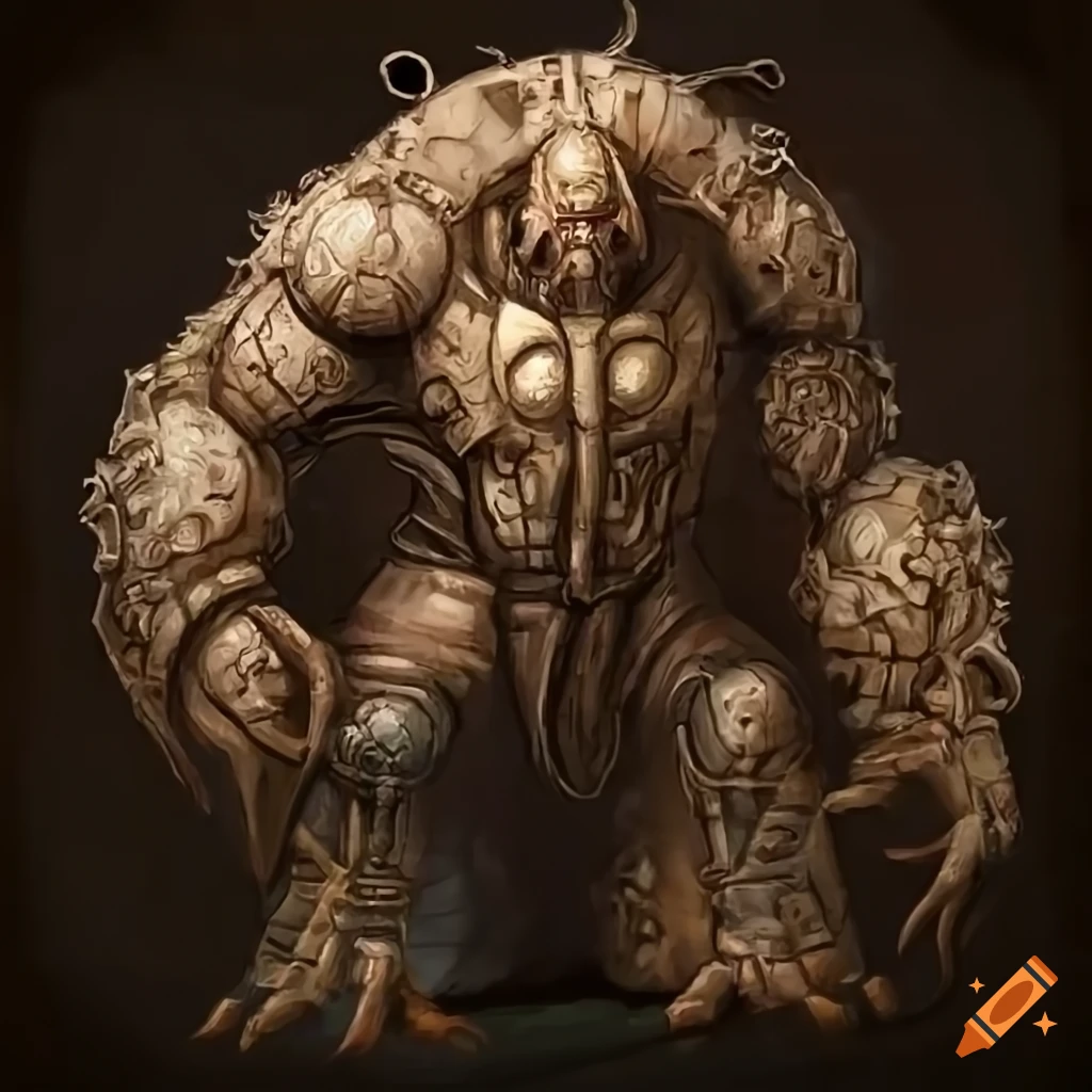 Steampunk golem on Craiyon