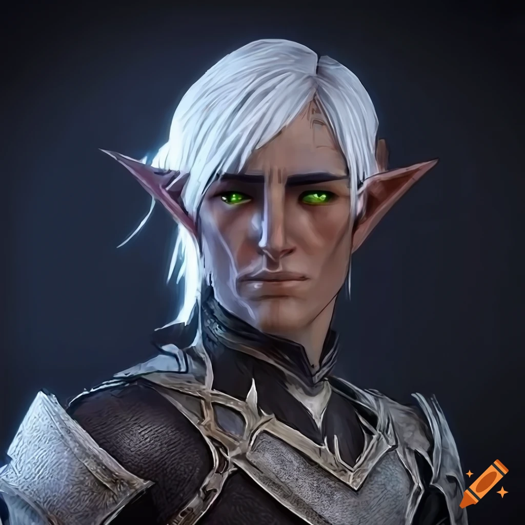 Detailed portrait of young fenris with green eyes from dragon age 2 on ...
