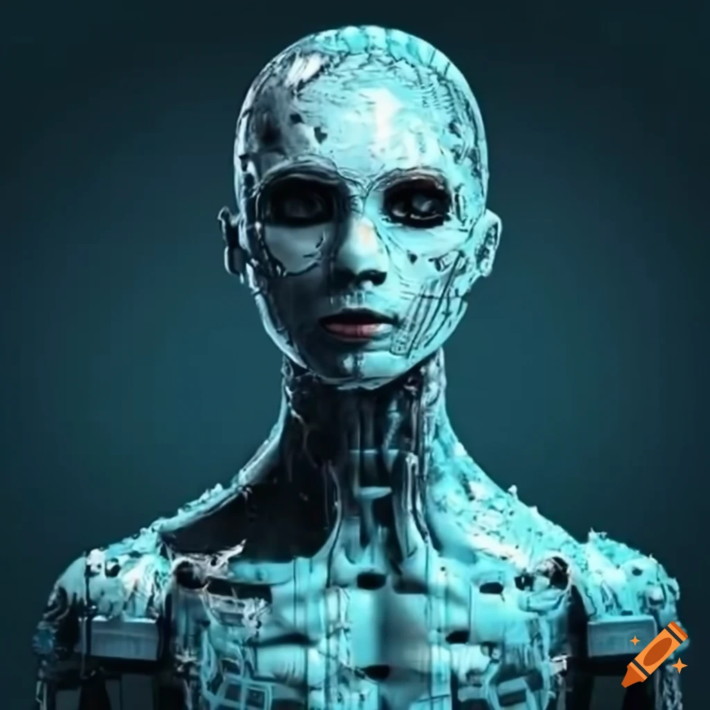 Feeling of an artificial intelligence trapped in an algorithm on Craiyon