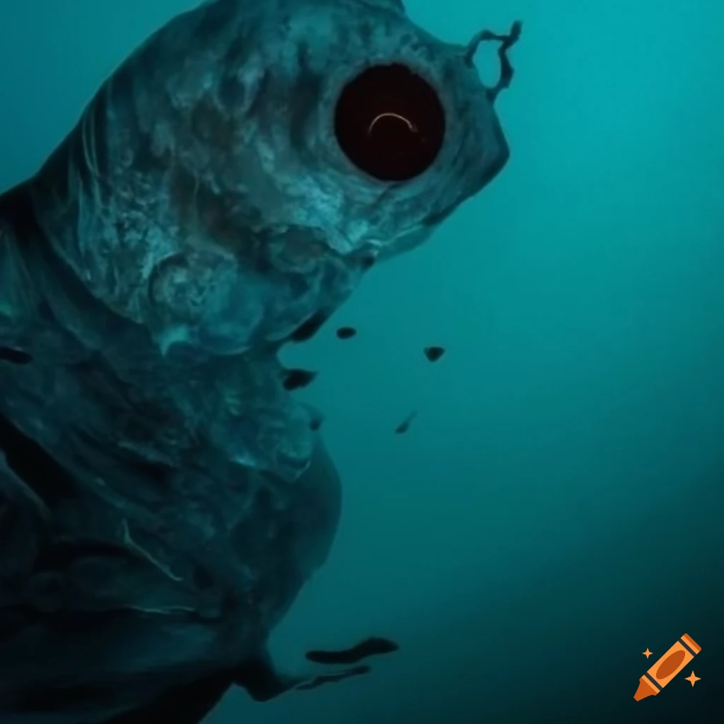 Cover of a book titled underwater nightmare featuring a beach, the moon