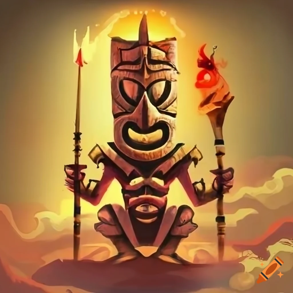 Tiki Gods representing the power and vision of the Great Eastern Sun