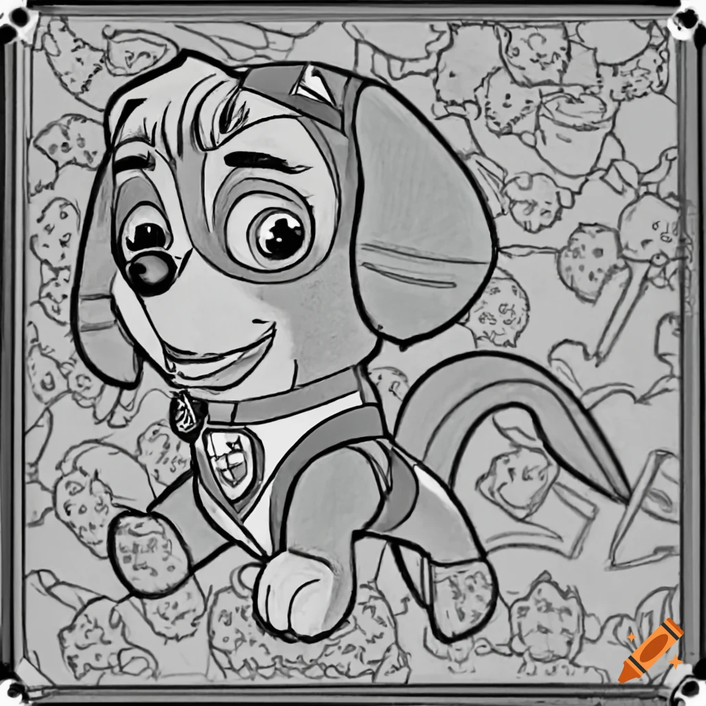 How to draw & color Marcus from Paw Patrol 🐾? Paw Patrol Dog Coloring  Drawing 