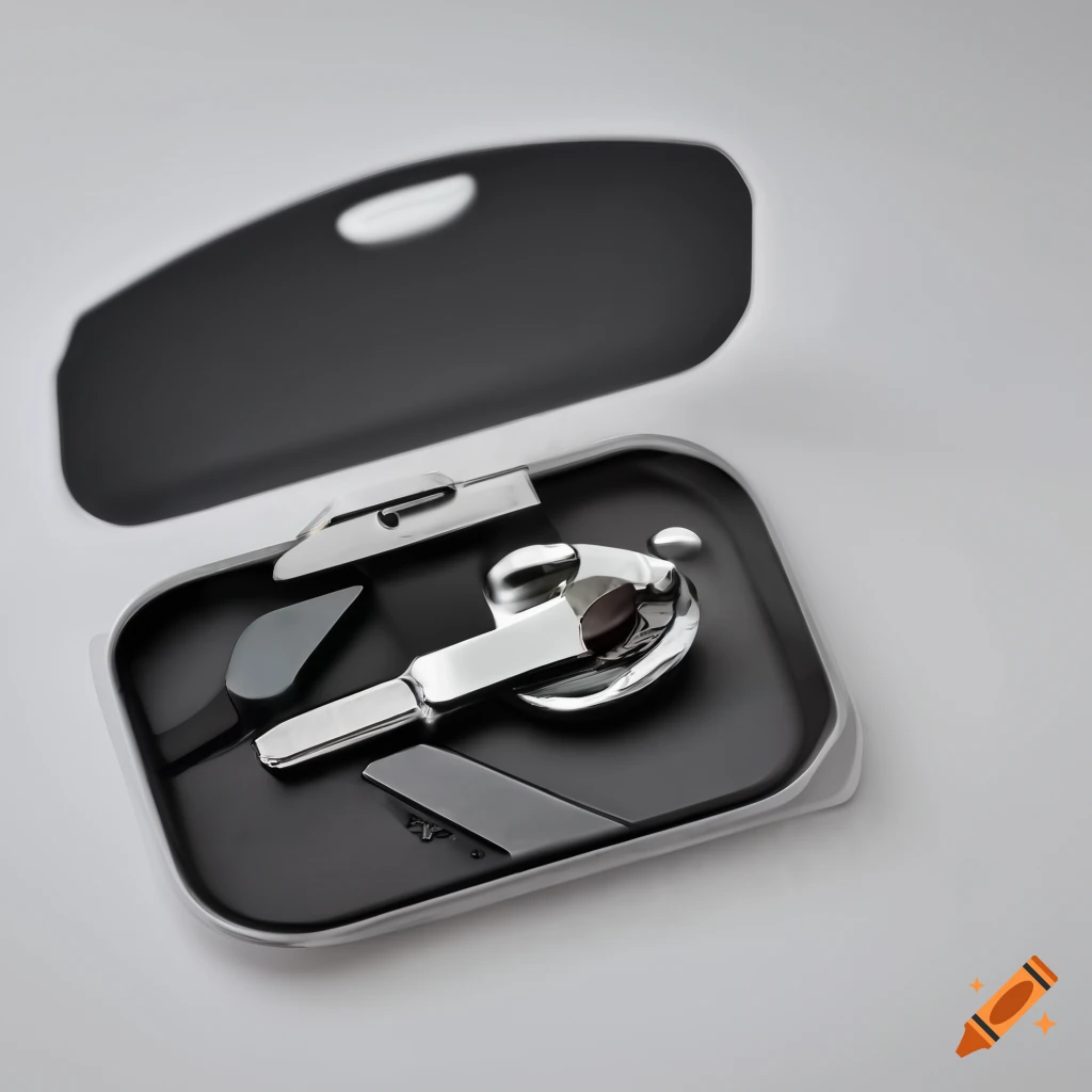 Futuristic automatic can opener on a medical tray