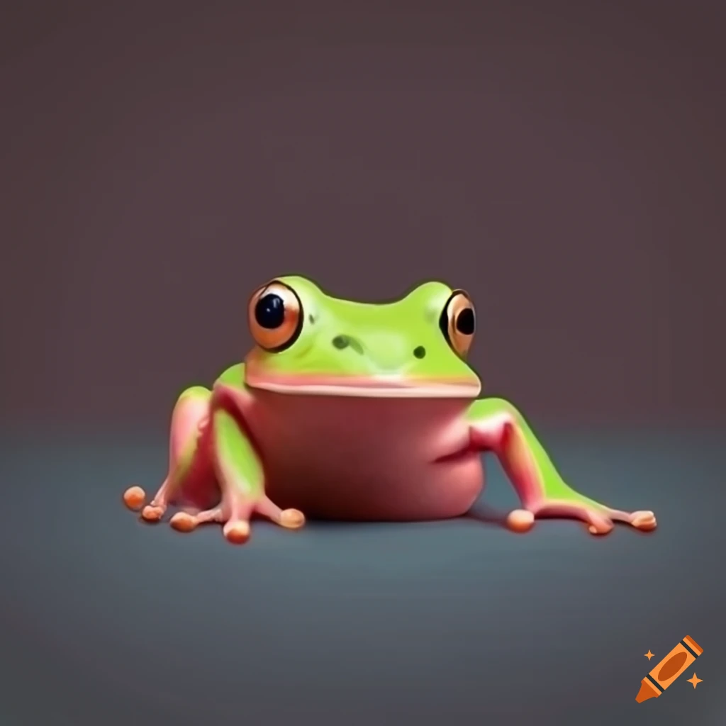 Minimalist frog illustration