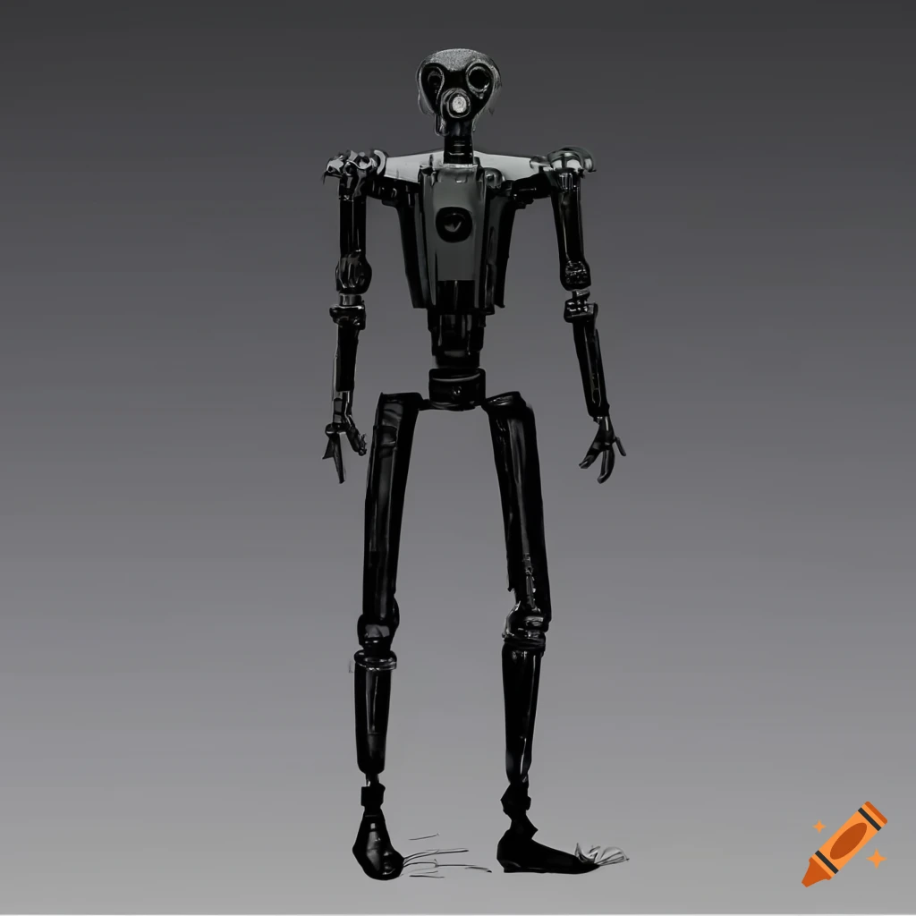Slim tall robot on Craiyon