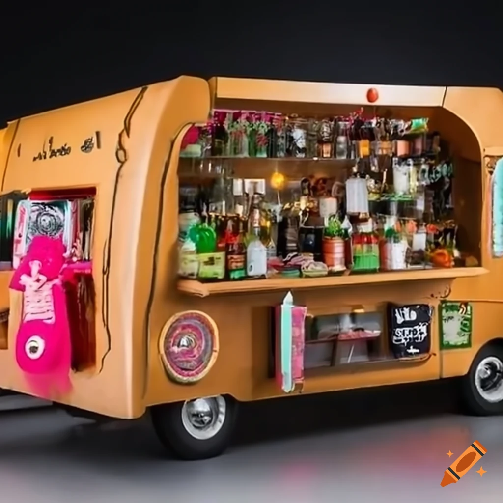 Taco truck shaped like an elf bar