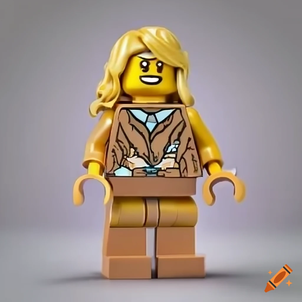 Blonde female lego character on Craiyon