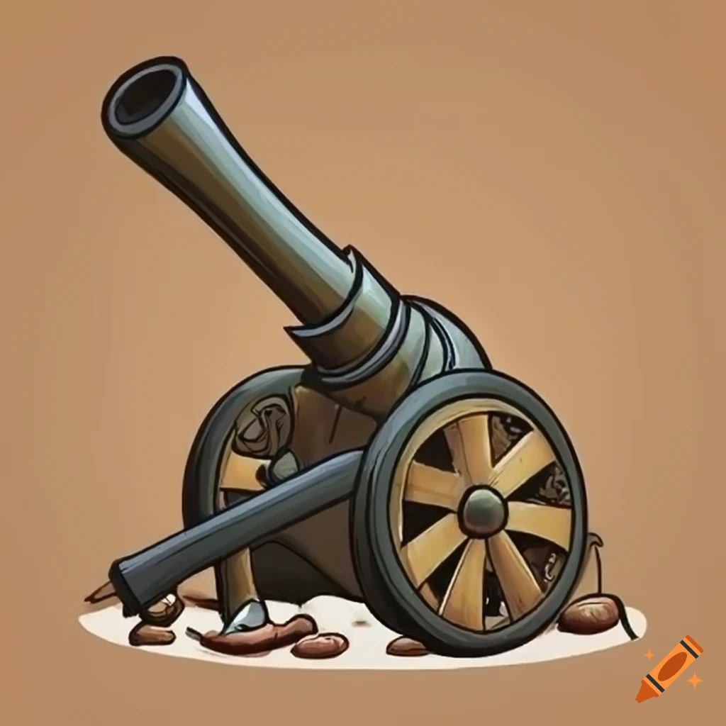 Cartoon artillery on Craiyon