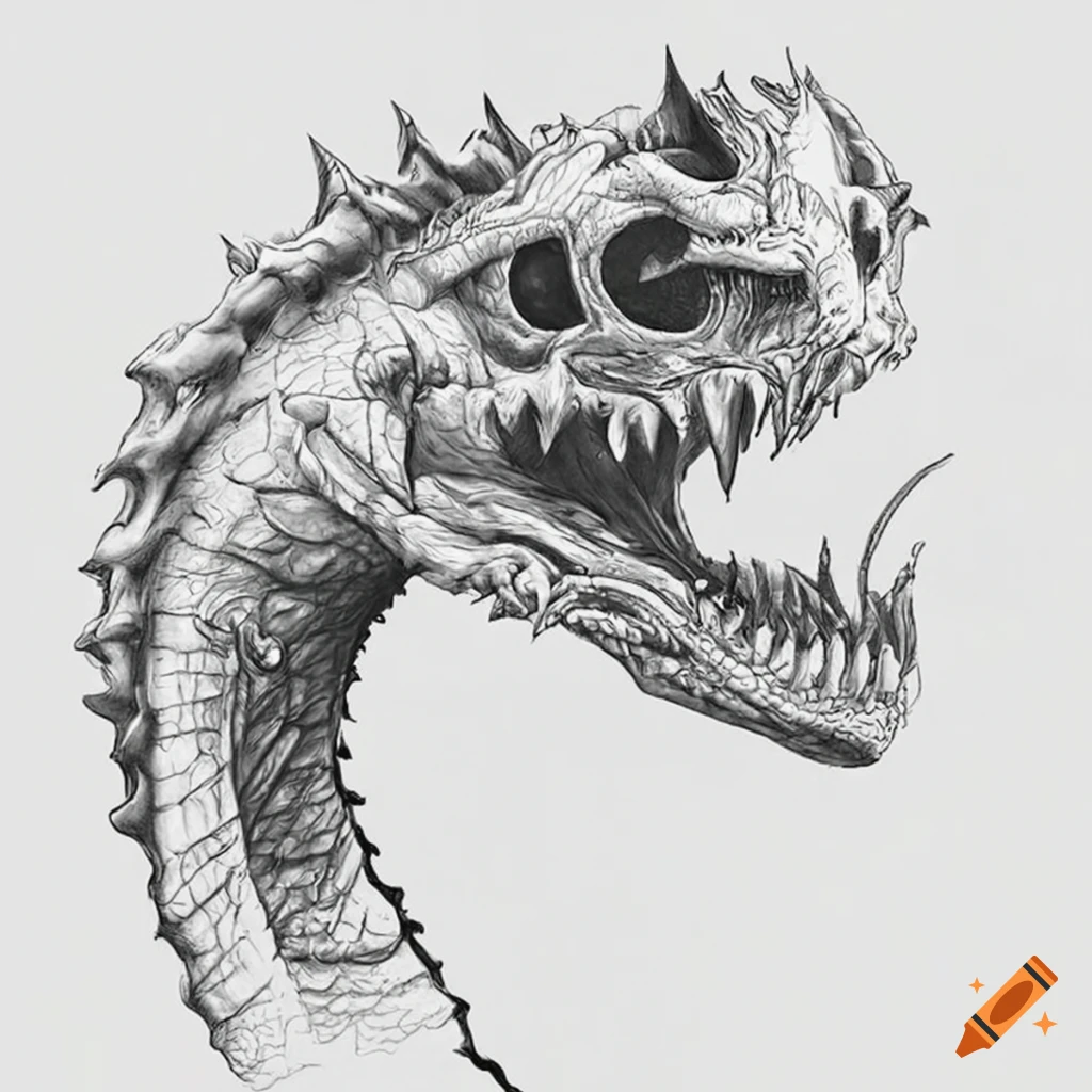 Monstrous dragon-like alien with gaping maw in high definition on
