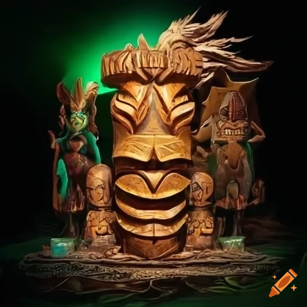 Tiki Gods representing the power and vision of the Great Eastern Sun