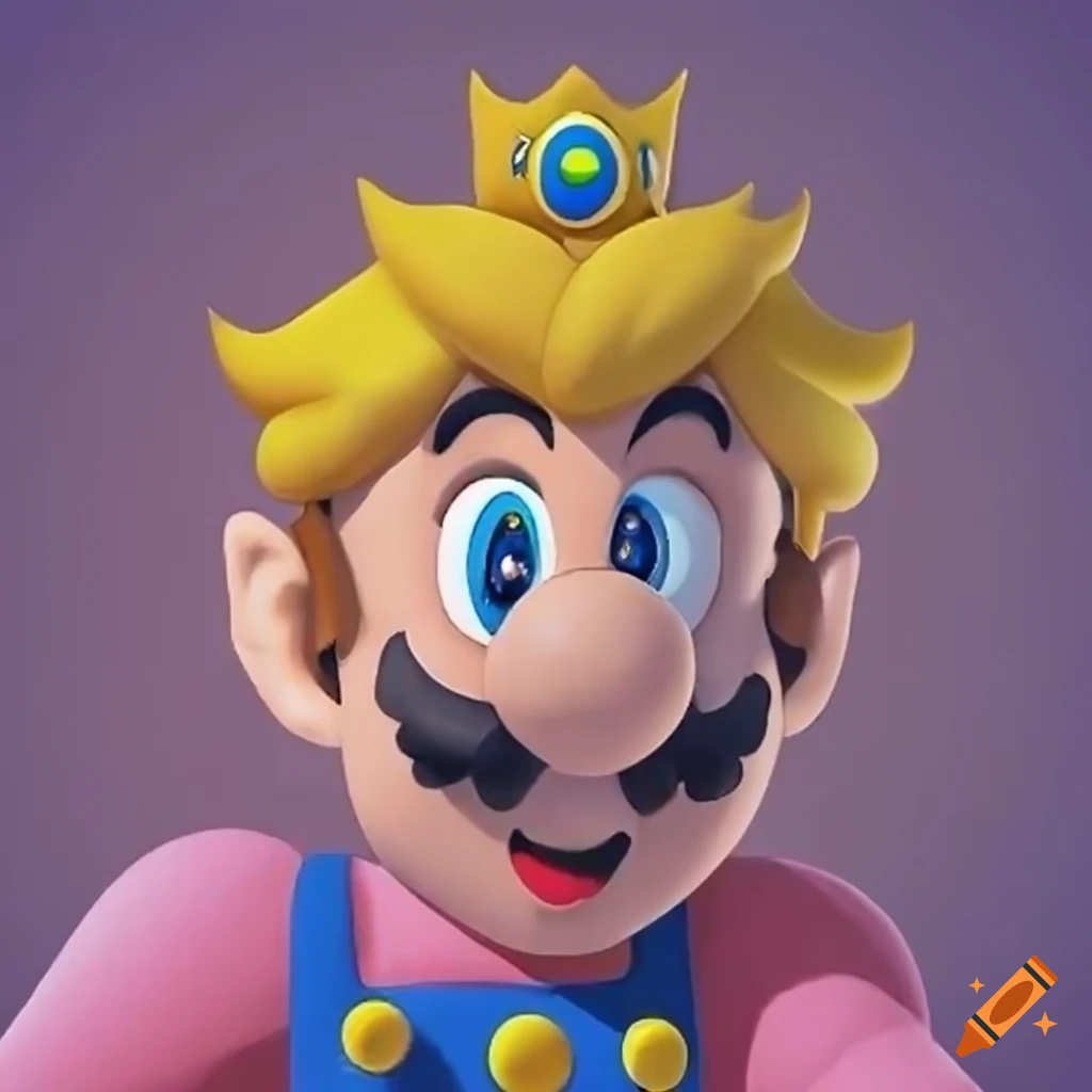 Mario and peach face swap on Craiyon