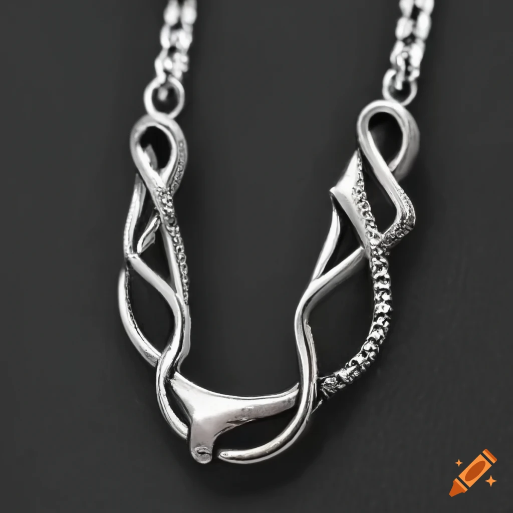 Handmade silver pendants for men's fashion statements on Craiyon
