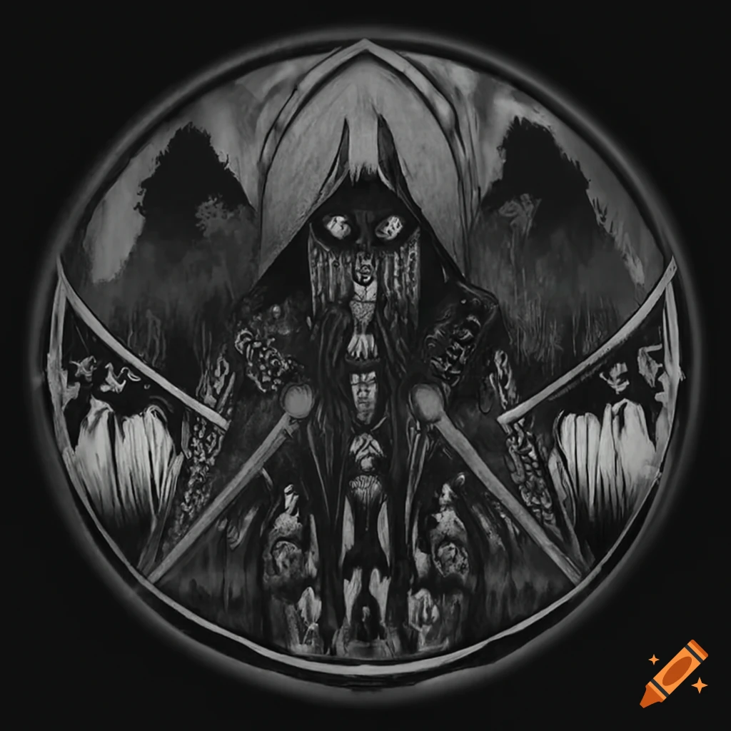 Dark themed album cover inspired by lord of the rings