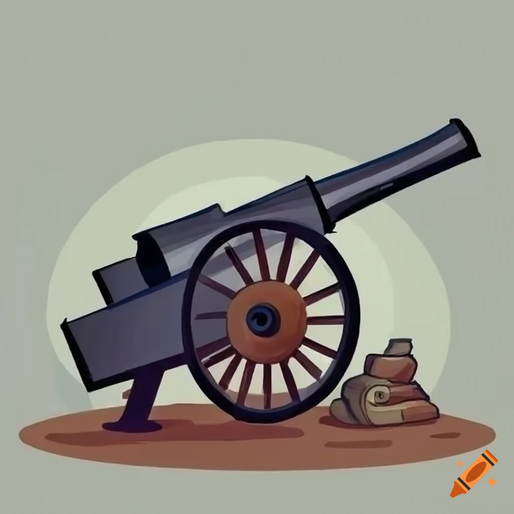 Cartoon artillery on Craiyon