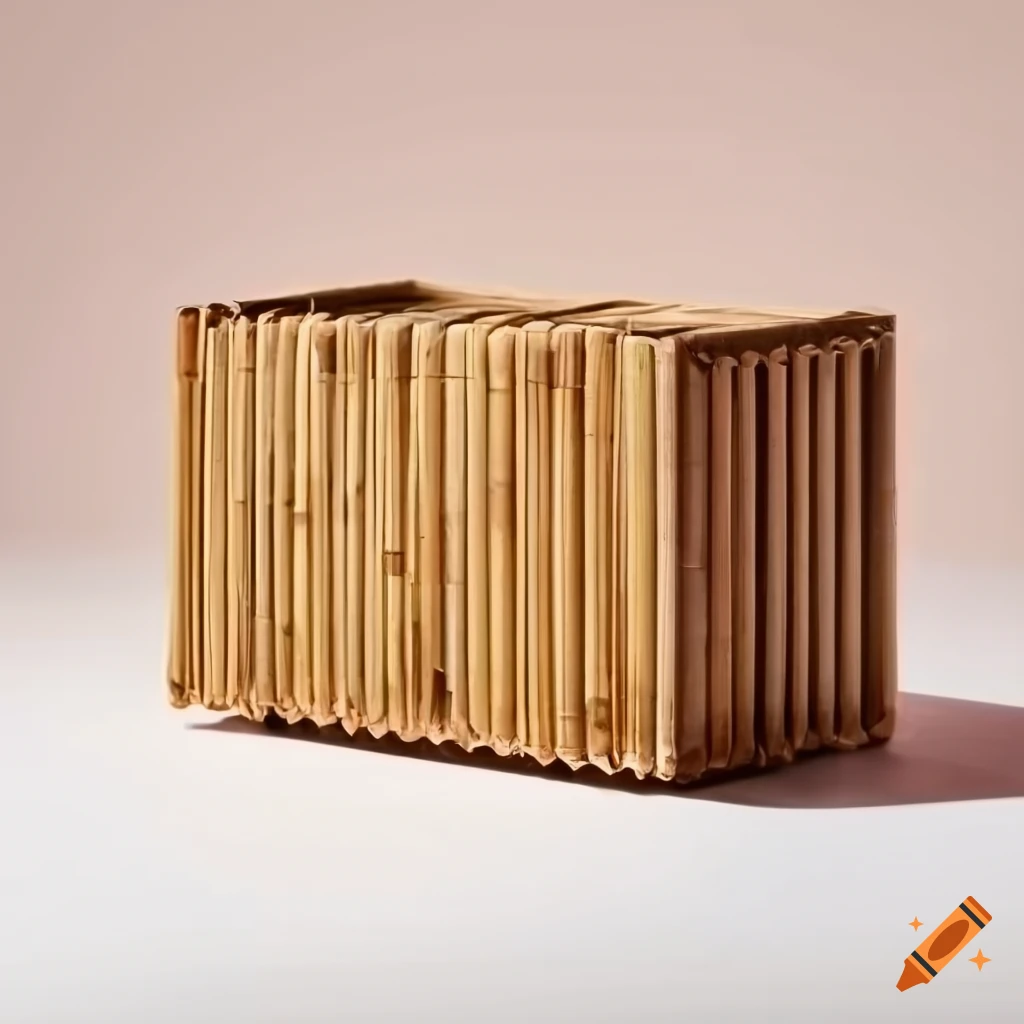 Rectangular closed bamboo box on Craiyon